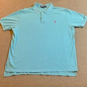 Polo by Ralph Lauren Men's Aqua Polo Shirt